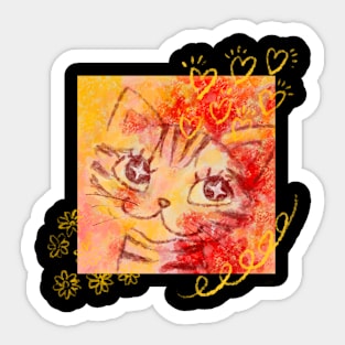 Funny American Shorthair doodle Sticker